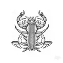 dragon and crab tattoo design idea