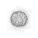 dyson sphere tattoo design idea