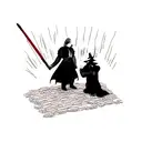 darth vader vs anakin skywalker tattoo design idea
