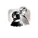 darth vader vs anakin skywalker tattoo design idea