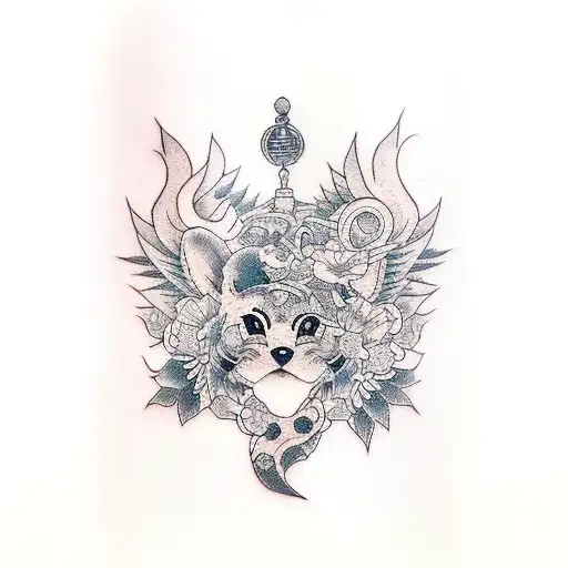 waifu tattoo design idea