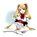 waifu tattoo design idea