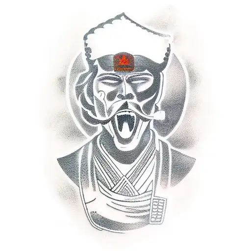 fernando alonso as a Samurai tattoo design idea