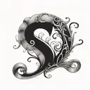 A mysterious question mark tattoo design idea