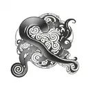 A mysterious question mark tattoo design idea