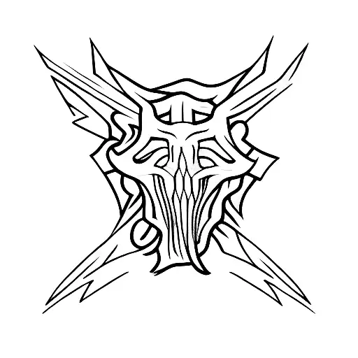 um passaro corvo  tattoo design idea