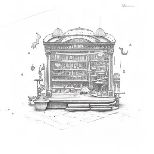 magic shop tattoo design idea