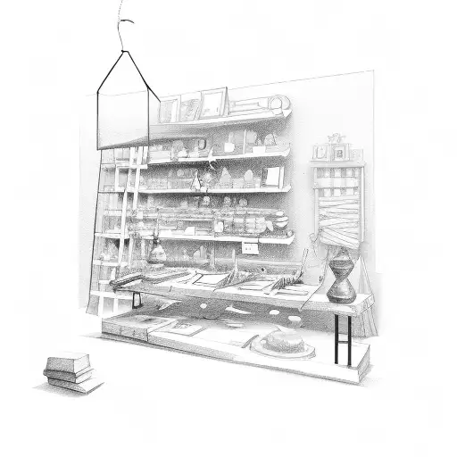 magic shop tattoo design idea