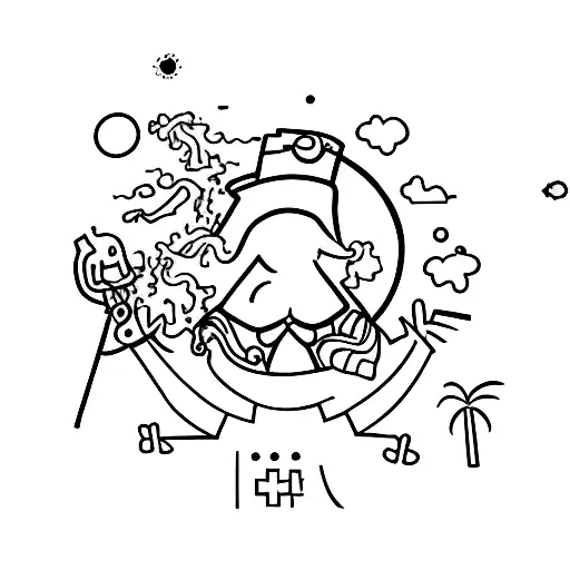 stick figure wearing tuxedo tattoo design idea