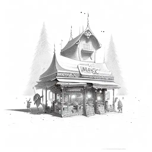 magic shop tattoo design idea