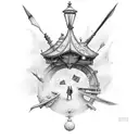 magic shop tattoo design idea