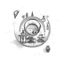 magic shop tattoo design idea