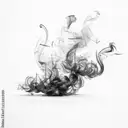smoke abstract lines tattoo design idea