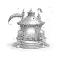 magic shop tattoo design idea