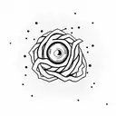 Ink a minimalist tattoo of a microphone with a camera lens as its base, symbolizing the fusion of journalism and videojournalism. tattoo design idea