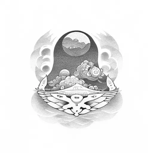sky is the limit  tattoo design idea