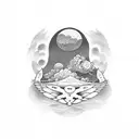 sky is the limit  tattoo design idea