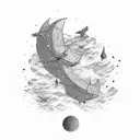 sky is the limit  tattoo design idea