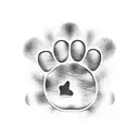 cat paw prints tattoo design idea