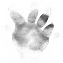 cat paw prints tattoo design idea