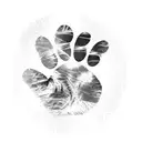 cat paw prints tattoo design idea