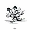 mickey mouse tattoo design idea