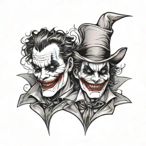 Joker engaged tattoo design idea