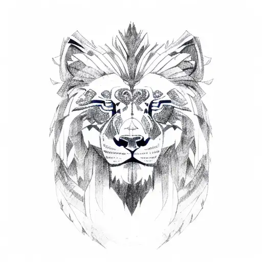 totem lion eagle bear tiger tattoo design idea