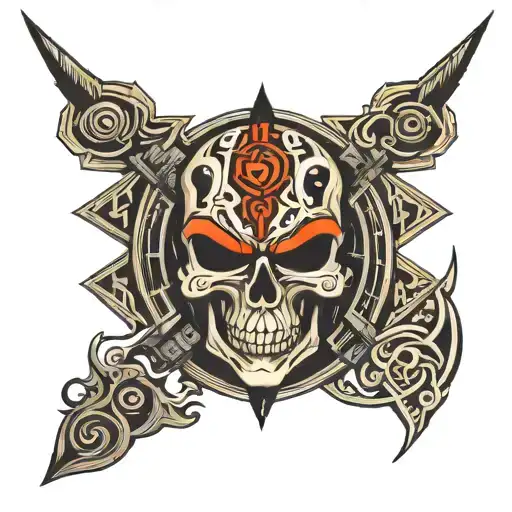 tribal hacker tattoo design idea