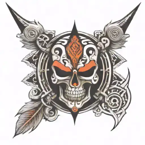 tribal hacker tattoo design idea