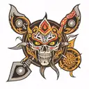 tribal hacker tattoo design idea