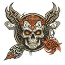 tribal hacker tattoo design idea