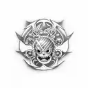 jinbei one piece tattoo design idea