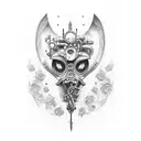 Steampunk tattoo design idea