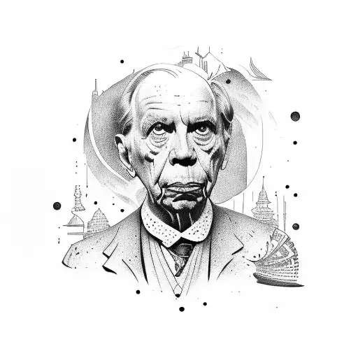 jorge luis borges tattoo design idea