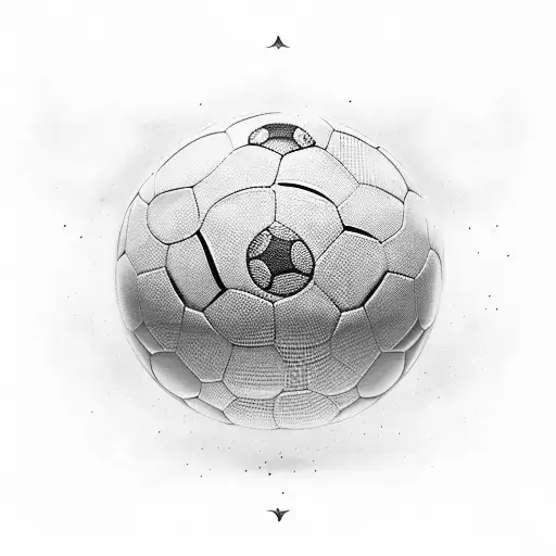 A surrealistic depiction of Estádio São Januário surrounded by football-related elements tattoo design idea