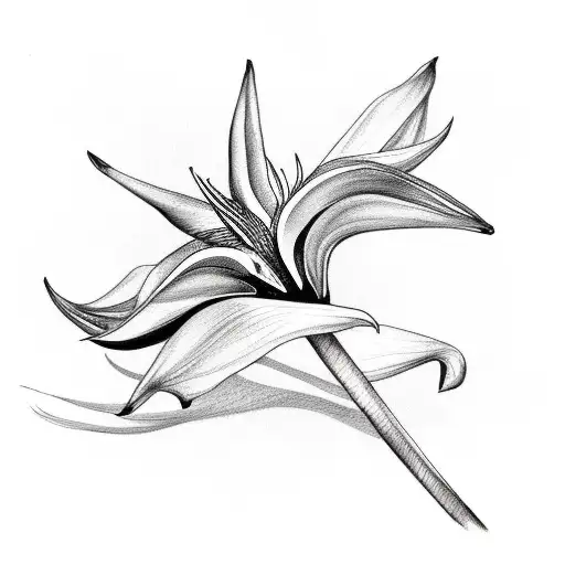 Bird of Paradise tattoo design idea