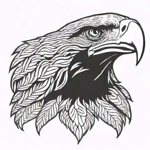 Philippine and american eagle head tattoo design idea