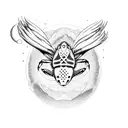 A crab, a hare, and an eagle sitting next to each other looking at the sunset  tattoo design idea