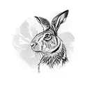 An indian totem featuring a hare, a crustacean crab, an eagle and an australian boomerang tattoo design idea