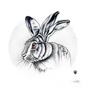 A hare, crab, boomerang and an eagle tattoo design idea