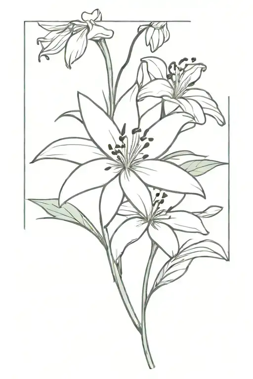 flower tattoo with lily of the valleys and daisies  tattoo design idea