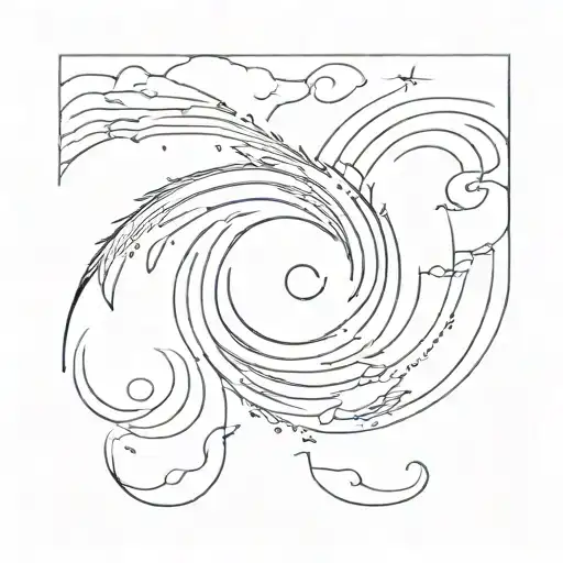 a hurricane in all kinds of weather  tattoo design idea