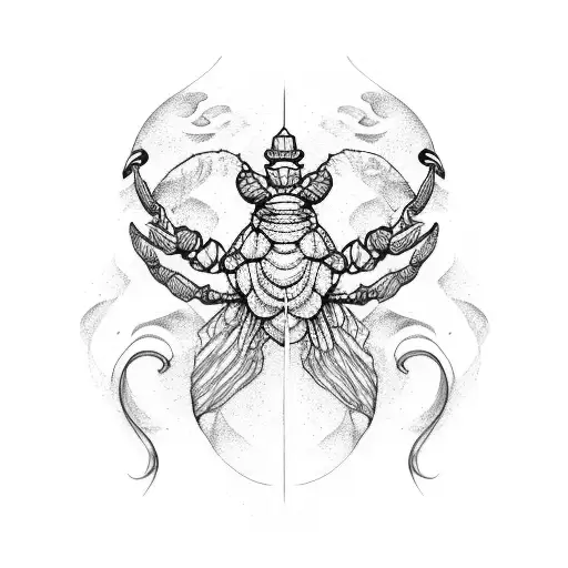 Scorpio and pisces intertwined tattoo  tattoo design idea