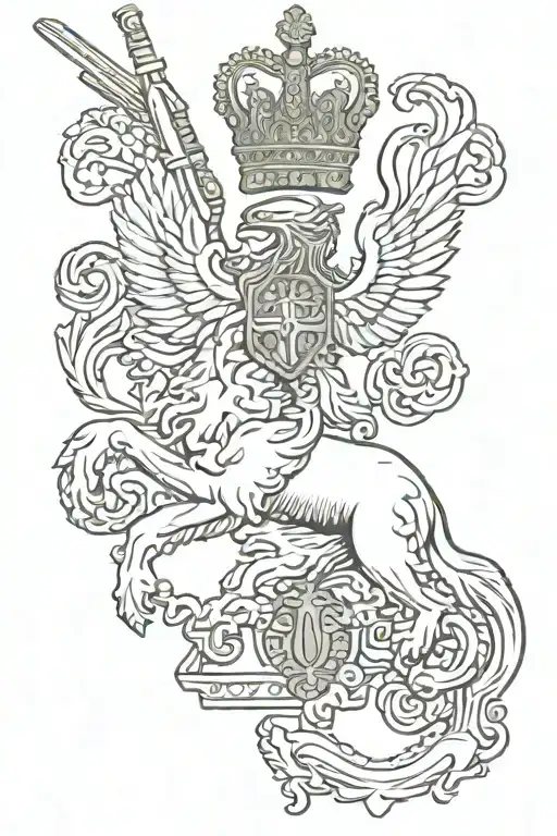 british army royal signals logo incorporated tattoo design idea