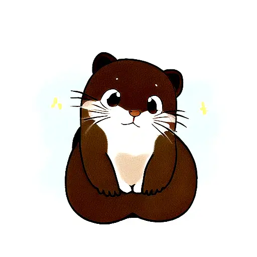 cute otter tattoo design idea