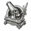 guillotine, executioner tattoo design idea