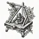 guillotine, executioner tattoo design idea