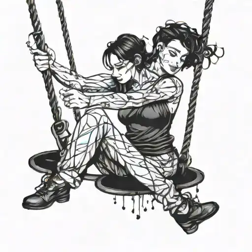 Emotional swing tattoo design idea