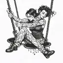 Emotional swing tattoo design idea